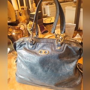 CELINE Shoulder Leather Blue Bag